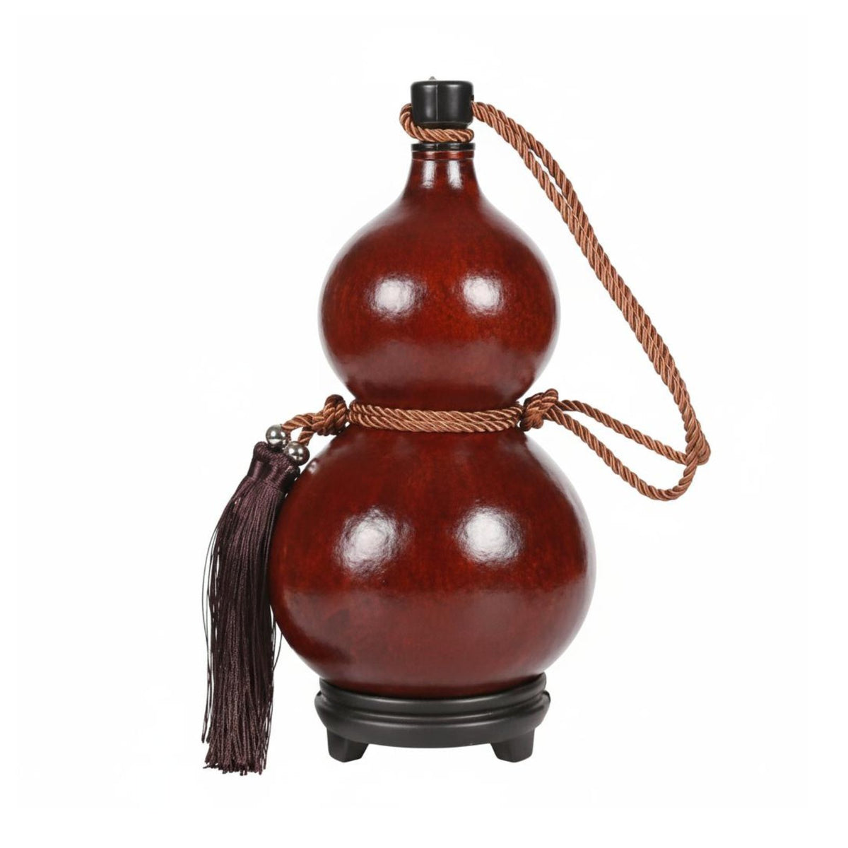 Natural Gourd Beverage Bottle With Carrying Cord Antique Design Gourd Bottle Portable Spirits Calabash Good Luck Symbol Home