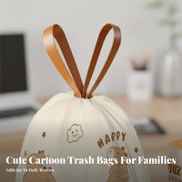 50 Pieces Leak-Proof Capybara Print Trash Liners Thickened Material Portable Cleaning Bags Tear Resistant for Car Owners, Dorm Room, Bedroom