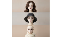 Realistic Mannequin Head with Shoulders Female Hairpiece Head Matte Display Bust Cosplay for Cosplayers, Salons