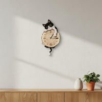 Feline Wall Clock Modern Minimalist Cat Clock Creative Decorative Home Decor