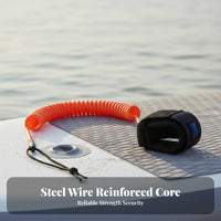Stand-Up Paddleboard Ankle Leash 360-Degree Rotation Paddleboard Coiled Leash Paddle Board Ankle Cord Elastic Wave Ing Leg Rope