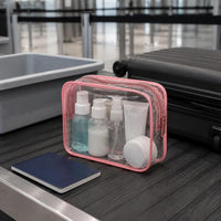 Transparent PVC Cosmetic Bag Waterproof Travel Toiletry Organizer with Zipper
