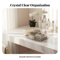 Clear Makeup Case with Drawers dirtproof Cosmetic Organizer Transparent Design