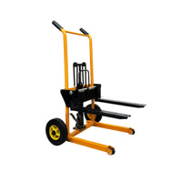 Low-Height Hydraulic Stacker Truck Compact Hand Push Stacker Light-Duty Manual Lift Truck Easy to Operate for Warehouse, Stockroom, Garage