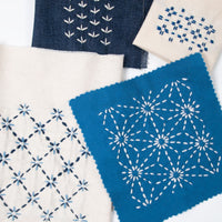 Japanese-Style Sashiko Embroidery Kit with Stencils Reusable Sashiko Embroidery Kit Geometric DIY for Beginners