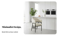 With Armrests Upholstered Dining Armchair Elegant Design Dining Armchair Ergonomic spine supportrest Single Seat Minimalist design for Adults, Homeowners, Business Owners, Kitchen, Living Room, Bedroom, study niche