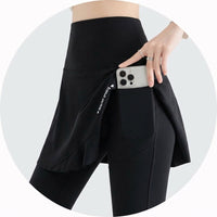 Leggings for Women UK with Pockets for Gym and Workout, High Waisted Nylon Material for Enhanced Compression, Elastic Flared Style