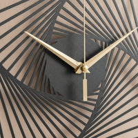 Metal Wall Clock Black Clock with Openwork Frame Modern for Homeowners, Entryway