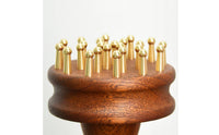 Natural Wood Brass Bristle Massage Comb Muscle Relief Rosewood Body Massager Portable Wooden Meridian Brush Ergonomic Grip for Women, Home Use, Bathroom