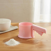 Semi-Automatic Flour Sifter Container Food Grade Material Handheld Container Sifter Powdered Sweetener Dispenser Long-Lasting