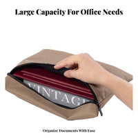 Large Capacity Combination Lock Document Bag Professional Grade A4 Document Security Bag Long-Lasting for Accountants, Travelers, Transport