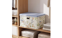 Textile Storage Box with Lid Dustproof Organizer with Lid Sturdy for Bedroom