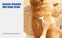 Cat Grooming Comb, Pet Hair Thinning Brush, Anti-Knot, Ergonomic Grip, Waterproof Design