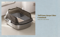 XL stainless steel litter box