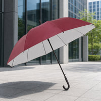 Long Handle Double-Person Umbrella Oversized Umbrella with 10 Ribs Windproof Large for Commuters