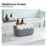 Woven Basket Japanese aesthetic Woven Basket Set Handwoven for Living Room, Students