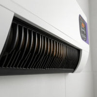 2000W Wall-Mounted Electric Heater White Electric Wall Heater Black Grille Home Heating Rectangular