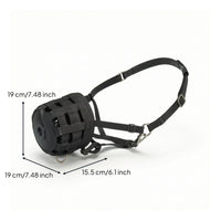 Padded Horse Muzzle with Halter Ventilated Horse Muzzle Lightweight Tack Nylon for Horses, Stable