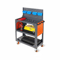 Thickened Steel Plate Mobile Tool Cart Reinforced Frame Tool Cart with Wheels Easy Assembly Heavy Duty Rolling Trolley for Mechanics, Technicians, DIY Enthusiasts, Auto Repair Shop, Job Site, Factory, Warehouse