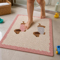 Non-Slip PVC Looped Coil Shower Mat for Bathroom Drainage, Easy Clean