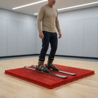 Interlocking Dry-Land Ski Training Board Slim Ski Training Board with Bristles Flexible Practitioner Compact for Skiers