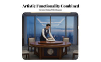 Electric Rotating Dining Table Multifunctional Large Round Hot Pot Table Easy to Assemble Household Furniture for Hosts, Hotels, Banquet Villas
