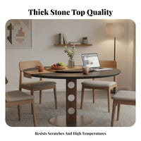 Light Luxury Aesthetic Round Pedestal Table Minimalist design Household Furniture Modern Design Space Saving for Apartment Dwellers, Homeowners, Business Owners, Dining Room, Kitchen, Home, morning dining corner