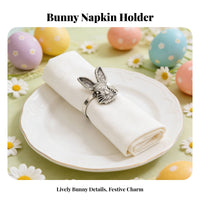 Metal Hare Napkin Holder Sturdy Alloy Bunny Napkin Holder Easy to Clean Easter Bunny Table Decoration for Homemakers, Banquets, Restaurants, Weddings