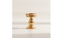 Short Taper Candle Holder Small Taper Candle Holder with Wide Base Metallized Candlestick with Pedestal Base for Wedding