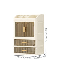 Cosmetic Storage Cabinet Large Capacity Desktop Vanity Organizer Space-Saving Makeup Cabinet with Drawers for Dressing Table, Washroom Counter