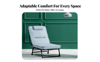Foldable Design Adjustable Folding Lounger Multifunctional Adjustable Padded Lounger Space-Saving Lounge Recliner No Assembly Required for Office Workers, Students, Living Room, Outdoor, Bedroom, Meditation