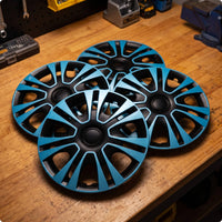 4 Pieces 14-Inch Wheel Cover Easy to Install Multi-Spoke Hubcap OEM Replacement Hub Caps for Steel Wheels