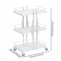 Gold Beauty Salon Trolley Elegant Design 3-Tier Salon Trolley Versatile 3-Tier Rolling Cart for Nail Technicians, Spa Professionals, Living Room
