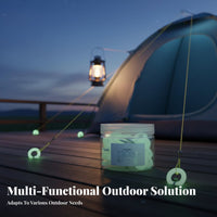 Luminous 3-Hole Deck Peg Windproof Boardwalk Tent Fastener Portable Camping Hardware Sturdy and Wear-Resistant for Campers, Backpackers, Fishermen, Campsites, Wooden Decks, Boardwalks, Fishing Platforms