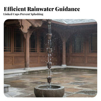 Rust-Resistant Rain Chain All-Weather Decorative Gutter Chain Architectural Accent for Architects, DIY Enthusiasts, Temple, Villa, Gazebo
