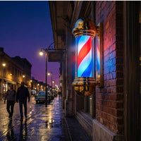 Transparent Cover LED Barber Pole Bright Wall-Mounted Barber Pole Light for Beauty Salons