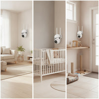 Compact Wireless Security Camera with Antennas Motion Detection Distant Monitoring for Homeowners