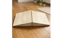 2 Pieces Slanted Slant Board with Split Center Angled Wooden Slant Board Slim-Line Calf Stretcher Premium for Athletes, Yogis, Home Gym, Rehabilitation, Mind-Body Discipline Studio