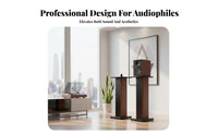 2 Pieces Non-Slip Base Floor Speaker Stand Heavy Duty Sand Fillable Speaker Stand Shock Absorption Audio Accessory Easy Assembly for Audiophiles, Home Theater Enthusiasts, Living Room