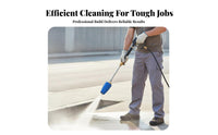 Heavy Duty 360 Degree Rotary Nozzle Rotating Turbo Nozzle Long-Lasting Ceramic Core for Professionals, Industrial Cleaning