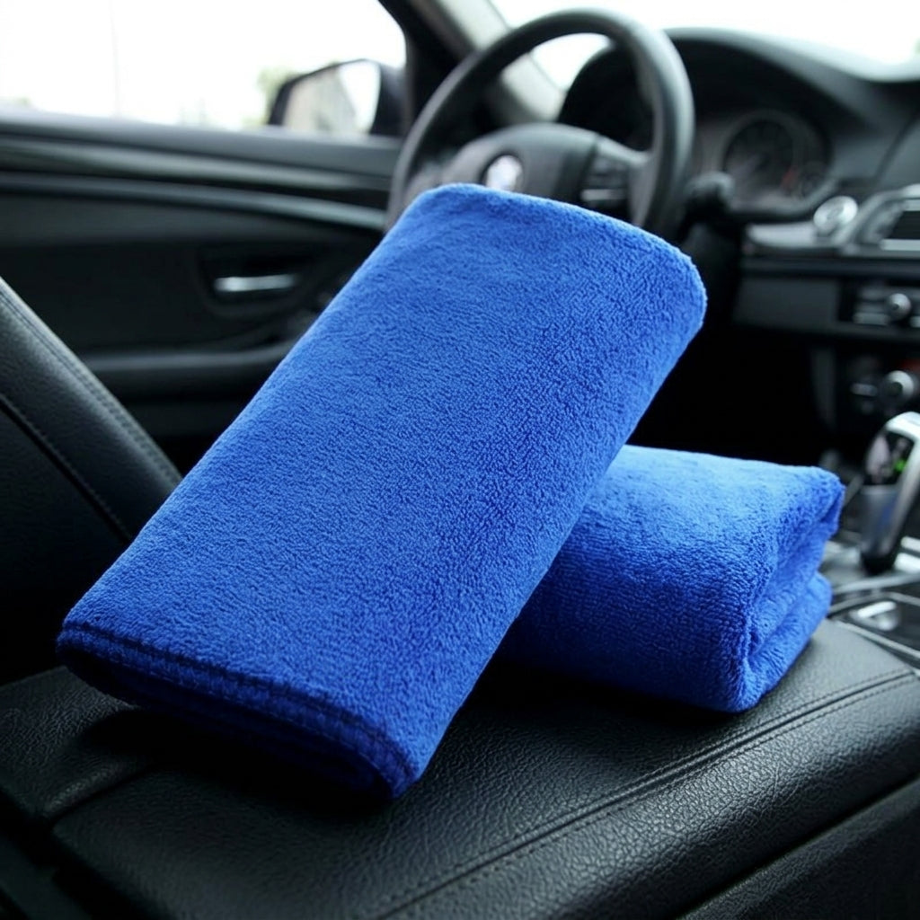 Extremely-Thick Microfibre Cloths for Car Cleaning, Anti-Shed Towel with Bound Edges, High Absorbency 30cm x 70cm Car Drying Towel, Microfiber Towel