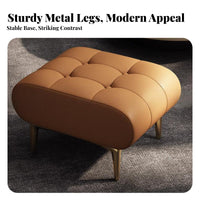 Modern Minimalist Design Upholstered Ottoman Multi-Functional cumulusShaped Ottoman adaptable Use Footrest Soft Texture for Adults, Homeowners, Guests, Living Room, Entryway, Makeup Area, Cloakroom