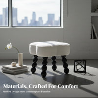 Multi-Functional Curved Seat Changing Bench sturdy Construction Low Stool Natural Aesthetic Household Furniture Space-Saving for Adults, Homeowners, Parents, Living Room, Entryway, Bedroom, Cloakroom