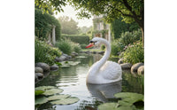 Buoyant Swan Sculpture Curved Neck Buoyant Swan Ornament Weather Resistant Outdoor Decor for Pool, Garden