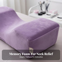 Removable and Washable Cover Eyelash Extension Pillow Breathable Material Ergonomic Lash Support Cushion Side Pockets for Estheticians, Spas