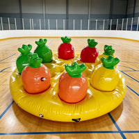 Carrot Pulling Game Recessed Openings Inflatable Carrot Game PVC-Like Inflatable Mat for Groups, Teams