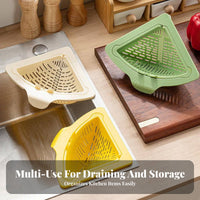 Sink Drain Basket Easy-Dump Mechanism Food Waste Catcher Prevents Clogs Culinary Waste Strainer