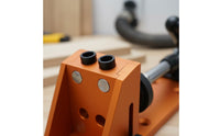 15-Degree Angle Pocket Hole Drilling Jig Dust Collection Angled Drilling Guide Aluminum Alloy Pocket Hole Guide Quick Clamp for Woodworkers, Carpenters, DIY Users, Furniture Making, Cabinet Assembly