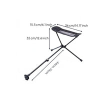 Aluminum Alloy Moon Chair Footrest Black Metal Frame Adjustable Footrest