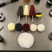 10 Pieces Mounted Polishing Sponge with Metal Stem Soft-Textured Drill Polishing Kit Versatile Foam Detailing Pads Easy to Use for Car Detailers, DIYers, Household Cleaning